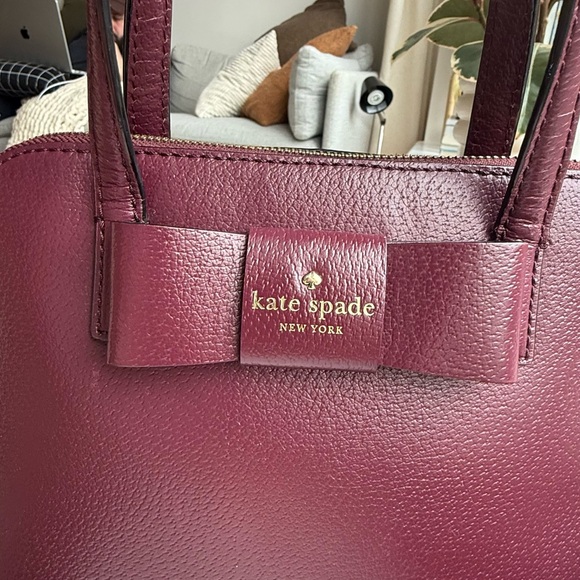 Kate Spade Burgundy Leather Handbag - Picture 4 of 8